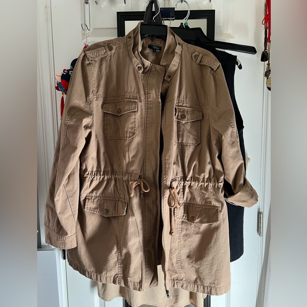 Sky Plus Tan Jacket. Pre-owned